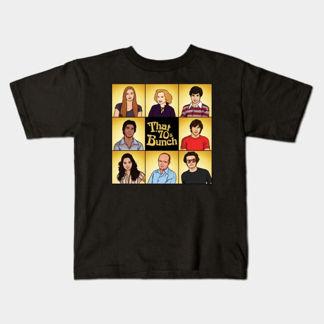 That '70s Bunch Kids T-Shirt by huckblade